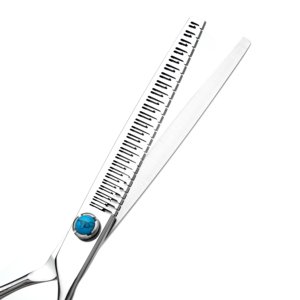 7.5 pouces <span class=keywords><strong>chien</strong></span> ciseaux Pet professionnel ciseaux poisson <span class=keywords><strong>os</strong></span> dentelé 440C Cutter Turquoise bijoux vis Pet Hair Chunker - Product Image 1