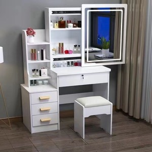 New Design Dressing Table Can Be Used As <strong>Bedside</strong> Table With Led Light Vanity <strong>Mirror</strong> - Product Image 2