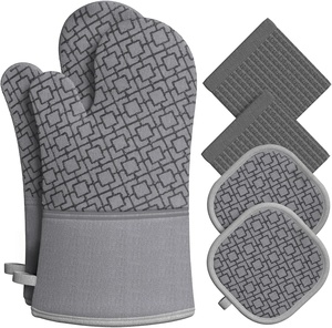 Gants de cuisine en coton Bake Glove, résistants à la chaleur, antidérapants, écologiques, imperméables, pour barbecue, lavables au lave-vaisselle, compatibles four/micro-ondes - Product Image 1