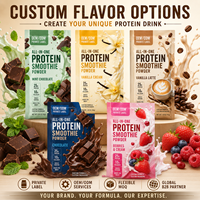 Poudre de Smoothie Protéiné Tout-en-un Marque Blanche Collagène Protéine de Lactosérum de Bovins Élevés en Pâturage Expérience Énergisante Complément Alimentaire OEM