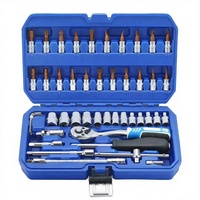 Ensemble d'outils de réparation automobile professionnels en acier à haute teneur en carbone à 72 dents, 46 pièces - Kit de mécanique robuste pour l'entretien des voitures