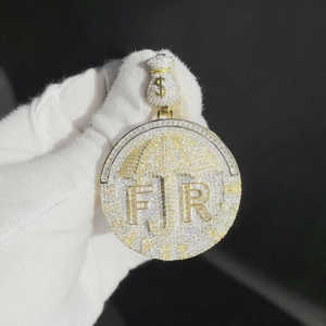 Unisex Gold Plated Pendant with Diamond Inspired Accents Fashion Hip Hop Jewelry for Daily and Party Wear - Product Image 1