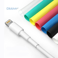 Deem lengan kabel perekat panas menyusut, 2:1 lengan isolasi tabung panas menyusut 1.00Mm 20Mm