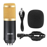Microphone à condensateur professionnel BM800 Audio Studio Microphone d'enregistrement vocal pour ordinateur d'enregistrement KTV Radio Braodcasting