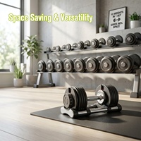 Équipement de fitness VIGFIT, haltères en fonte, ensemble d'haltères réglables 24-40 kg, haltères réglables pour la remise en forme, pour la salle de sport, pour les exercices