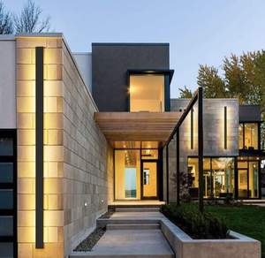 Ecojas RGB hiện đại đơn giản dải ánh sáng nhôm ngoài trời đèn tường không thấm nước dẫn đèn tường trong nhà - Product Image 1