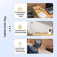 Kabel Ekstensi USB 3.0 Tipe-C Male/Female Kecepatan Tinggi dengan Bahan Anyaman untuk Pengisian Daya Ponsel, Transfer Data & Penggunaan Komputer