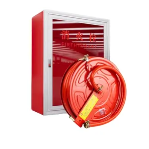 Red Powder Coated 20m Firefighting Soft Tape Reel 30m Firefighting Equipment Fire scrolls