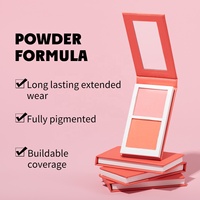 Palette de fard à joues cosmétiques de marque privée poudre pressée fard à joues pigmenté en gros logo personnalisé fard à joues en poudre de maquillage végétalien