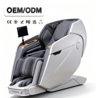 Fauteuil de massage haut de gamme 4D+4D avec style classique et stable, thérapie de chaleur profonde et chauffage intégral du corps, pour la maison et le bureau