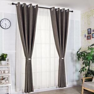 Rideau à plis ondulés de couleur unie de luxe de haute qualité pour chambre à coucher - Product Image 4