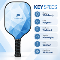Raquette de pickleball personnalisée légère en fibre de verre 2027, approuvée USAPA pour les sports de loisirs en intérieur et en extérieur