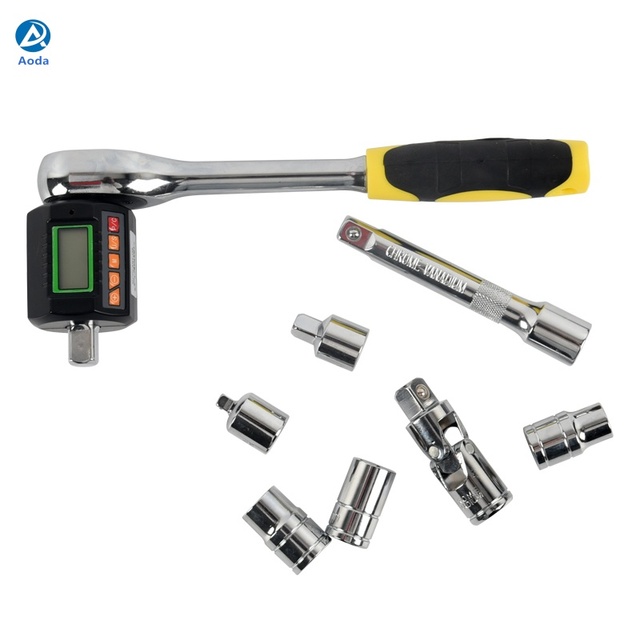 200Nm Digital Torque Meter & Wrench Set Industrial Grade Carbon Steel IP55 Protection Adjustable Range 20-200N.m