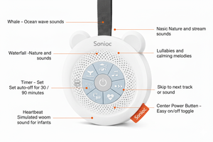 Máquina de Sonido Blanco para Bebés con Sensor de Llanto, 7 Melodías, Volumen Ajustable, Apagado Automático, Iluminación LED RGB, Proveedor OEM ODM - Product Image 3