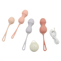 Fernbedienbare Kegel-Ball-Set Massagegerät für Beckenbodentraining bei Frauen mit 3+7 Vibrationsmodi IPX7 Wasserdicht