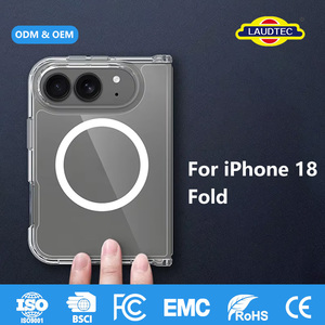 เคสแม่เหล็กใสแบบพับได้ ทนทาน สำหรับ iPhone 18 Fold, ฝาหลังแข็ง PC หนา 2.0 มม. ป้องกันรอยขีดข่วน เรียบลื่น ป้องกันการตกกระแทก OEM ODM - Product Image 1
