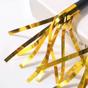 Metallic Foil Fringe Blowouts Gold Party Noisemaker Blowouts <b>Whistle</b> For Birthday Celebration Party Decoration Supplies - Product Image 2