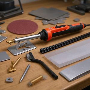 Kit de soudage plastique 60W 110V avec 3 embouts et 20 tiges pour le soudage du plastique - Product Image 2