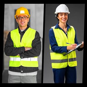 Personalized Neon Yellow Safety Vest High Visibility Reflective Waistcoat for Professional Seminar and Conference Event Staff - Product Image 6