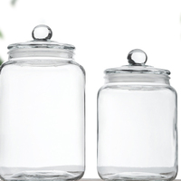 Bocal en verre transparent hermétique pour thé, pot de rangement rond pour biscuits, pot de conservation alimentaire, distributeur de savon liquide