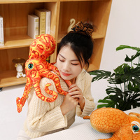 Peluche pieuvre réaliste, jouet en peluche animal marin, poupée en peluche créature marine douce, pour la décoration de la maison, du canapé et de la chambre