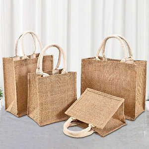 Sacs de courses en jute personnalisés écologiques |   Sac fourre-tout promotionnel biodégradable avec logo |   Vente en gros pour la vente au détail et les événements - Product Image 3