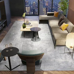 HENGJIU Tapete de lã moderno ecológico para sala de estar, tapete luxuoso grande para sala de estar