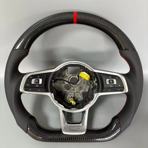 Volante Sportivo in Pelle e Alcantara GZYLC per <span class=keywords><strong>VW</strong></span> Golf 4 5 6 6R 7 7.5 8 MK4 5 6 7 7.5 8 7 R GTI GTD GTE Variant R-Line - Product Image 1