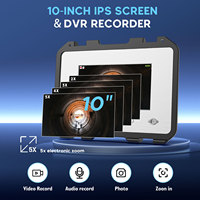 Cámara de inspección de drenajes de 70M con pantalla IPS de 10 pulgadas, localizador de 512Hz, contador de metros autonivelante, cable de freno de 5mm, DVR y estuche portátil