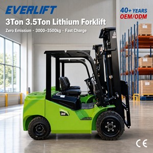 Chariot élévateur électrique 3 tonnes 5 tonnes, chariot élévateur à 4 roues alimenté par batterie pour la logistique d'entrepôt et la manutention des matériaux - Product Image 1