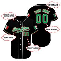 Maillots de baseball personnalisés OEM en gros, sublimation, maillots de baseball vierges du Mexique, t-shirts, maillots de baseball personnalisés pour jeunes