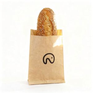 Emballage personnalisé imprimé écologique en kraft brun pour petits donuts, toasts, sandwichs, triangulaire, résistant à la graisse, de qualité alimentaire - Product Image 5