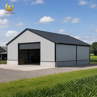 Bâtiment d'entrepôt agricole préfabriqué en acier pour le stockage de machines, hangar agricole, garage, atelier agricole