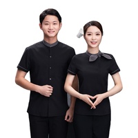 Touchhealthy Supply – Nouveaux uniformes de personnel hôtelier : Gilets de serveuse de bar en polyester/coton unisexe pour usage hôtelier