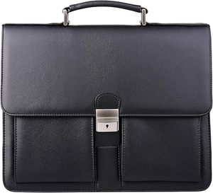 Maletín de Cuero PU Duradero Personalizado OEM, Maletín para Portátil de 15 Pulgadas, Maletín de Negocios para Oficina, Estilo Mensajero Tradicional, para <span class=keywords><strong>Abogados</strong></span> - Product Image 1