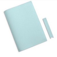 Protège-cahier et agenda promotionnel en cuir PU imperméable à motif dessin animé YY avec support de bloc-notes amovible (Multifonction 33,5x23,8cm Noir/Beige)