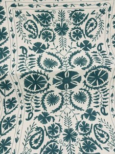Manta Tradicional de Algodón Suzani, Cubrecama Bordado a Mano, Textil Uzbeko, Decoración de Pared Colorida - Product Image 3