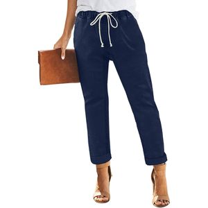 2025 <b>Women's</b> Denim Stretch Joggers Drawstring Elastic Waist <b>Pull</b> <b>on</b> <b>Jeans</b> with Side Pocket Yoga Leggings - Product Image 5