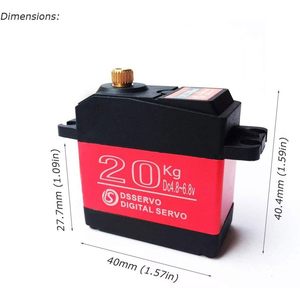 Servomoteur numérique Annimos RC 20 kg 270 degrés avec engrenages entièrement métalliques pour voitures Baja, robots et projets DIY - Product Image 5