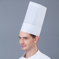 Casquette de chef réglable pour restaurant, boulangerie, personnel hôtelier, chapeaux de chef jetables non tissés