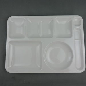 Assiettes de restauration <span class=keywords><strong>rapide</strong></span> en mélamine, 6 pièces, assiettes à dîner rectangulaires séparées, vente en gros - Product Image 2