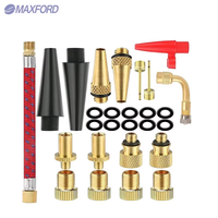 MAXFORD 27 pièces pneu de vélo Tube gonflable aiguille tuyau d'air adaptateur Kits outils de réparation de vélo connecteur pompe vélo pneu accessoires