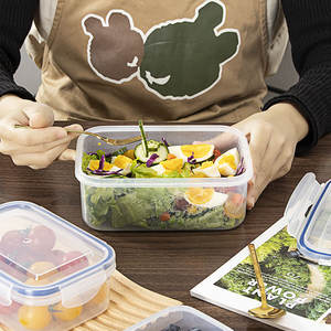 Ensemble de contenants de stockage alimentaire rectangulaires avec couvercle à clipser, compatibles micro-ondes, pour la conservation en cuisine, les voyages, les pique-niques, boîte à bento en matériau PP - Product Image 5