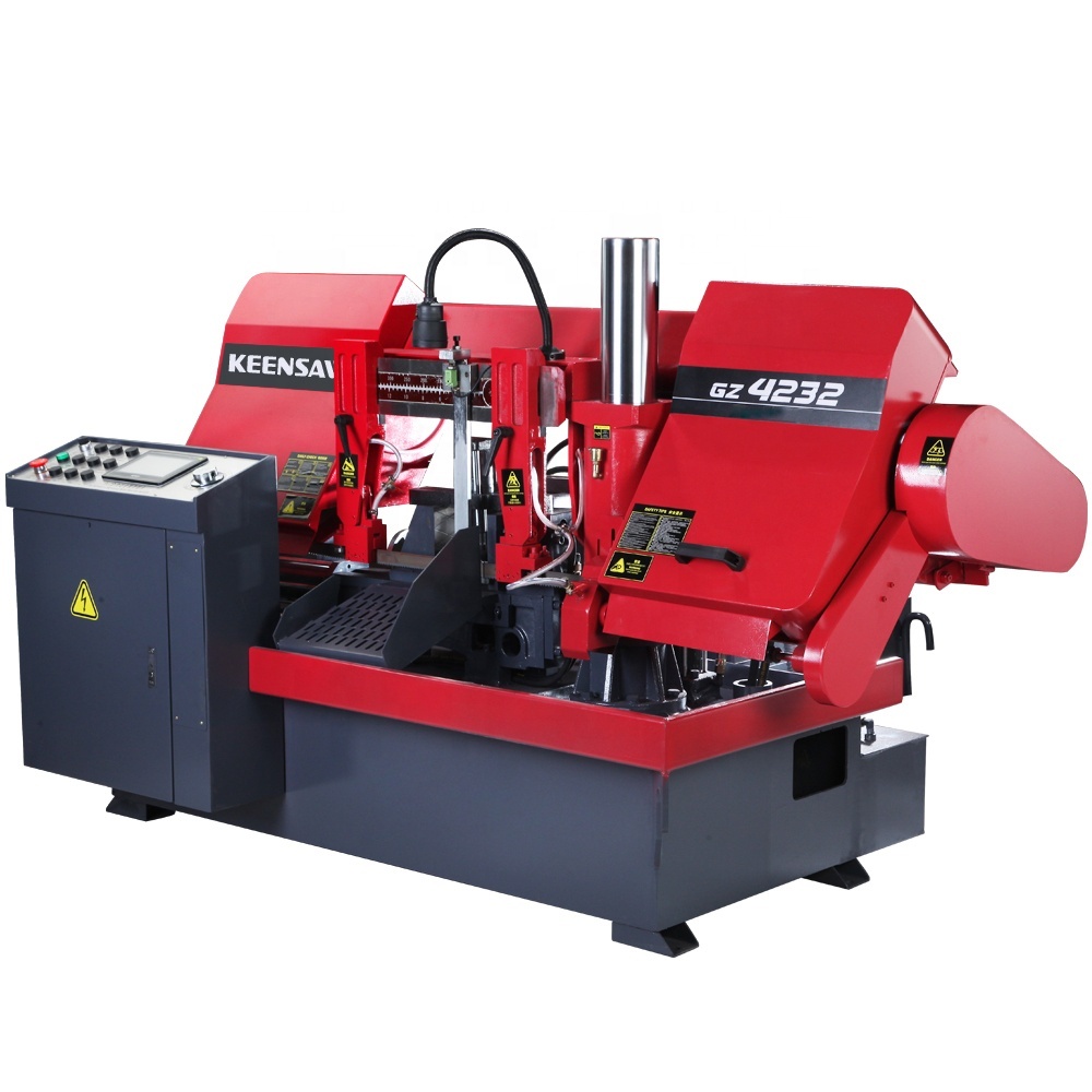 Новинка, Горизонтальная Автоматическая ленточная пила GZ4232 CNC, ленточная пила для резки металла
