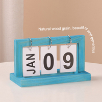 Calendrier d'anniversaire en bois français en bois bon marché d'usine en gros bureau pour un usage quotidien debout classique