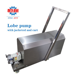 Machine de remplissage de liquides visqueux avec pompes rotatives à lobes pour sauces, sirops, pâtes et lait, pompe à lobes trilobes à déplacement positif avec moteur 3RP Lobe R - Product Image 4