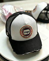 Gorra Trucker Home Run Vintage de Lona Desgastada con Visera a Cuadros Ajustable Impermeable 100% Poliéster