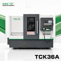 Petite machine à tourner CNC TCK36A à banc incliné, haute précision, haute vitesse, prix bas
