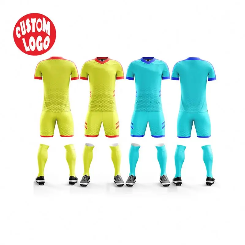 Custom Team Training Soccer Uniform Set Long Sleeve Sublimation Soccer Jersey For Sale