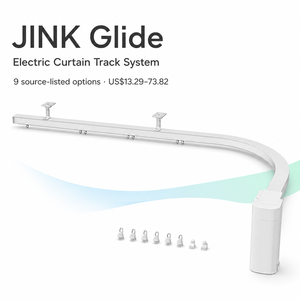 Riel de Cortina Eléctrico Personalizado JINK Glide, Riel Motorizado Inteligente Recto y Curvo con <span class=keywords><strong>Control</strong></span> <span class=keywords><strong>Remoto</strong></span> para Automatización de Ventanas en Hogares y Hoteles - Product Image 2